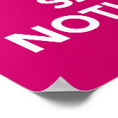 保落ち着いて何も言わない ポスター (角)