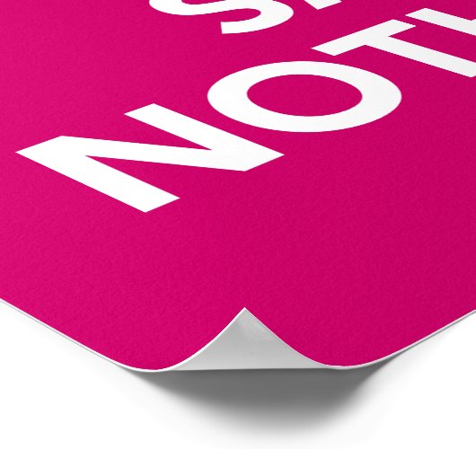 保落ち着いて何も言わない ポスター (角)