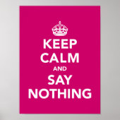 保落ち着いて何も言わない ポスター (正面)