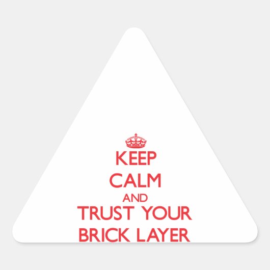 保落ち着いて信頼 三角形シール (正面)