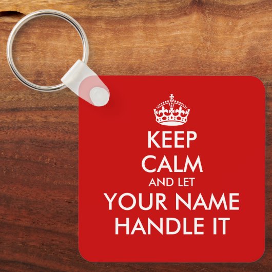 保落ち着いて取り扱うおもしろい キーホルダー (正面)