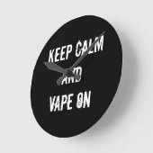 保落ち着いて吐く ラウンド壁時計 (傾斜)