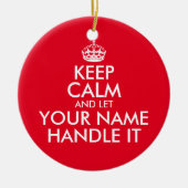 保落ち着いて大きなクリスマスツリー セラミックオーナメント (正面)