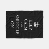 保落ち着いて寄り添う |独自の作成 フリースブランケット (正面(横))