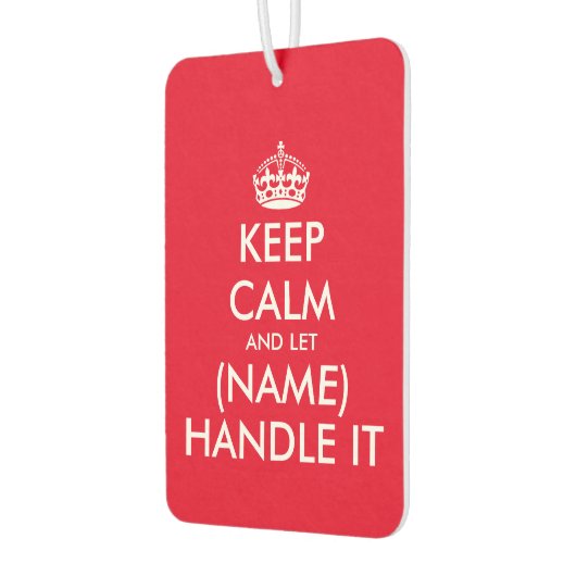 保落ち着いて対処すおもしろいるカスタム カーエアーフレッシュナー (左)