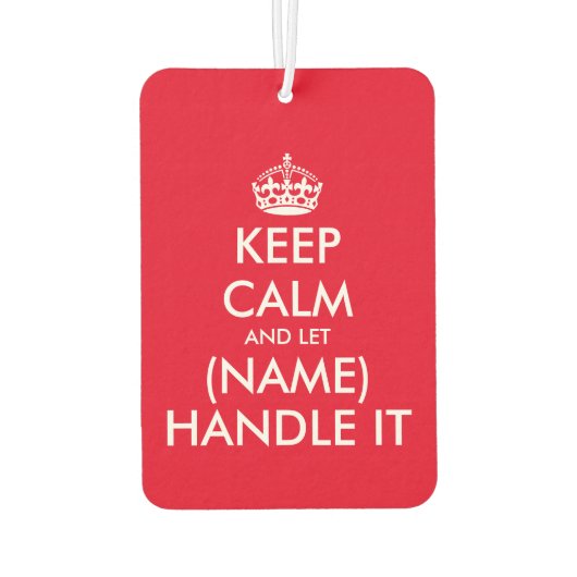 保落ち着いて対処すおもしろいるカスタム カーエアーフレッシュナー (裏面)