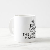 保落ち着いて小使に任せおもしろいる コーヒーマグカップ (正面左)