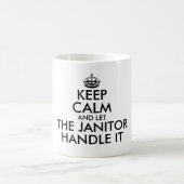 保落ち着いて小使に任せおもしろいる コーヒーマグカップ (中央)