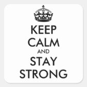 保落ち着いて強く – パーソナライズされた文字 スクエアシール (正面)
