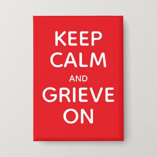 保落ち着いて悲しむ 缶バッジ (正面)