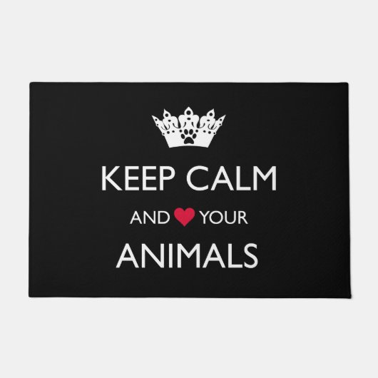 「保落ち着いて愛せよ」 ドアマット (正面)