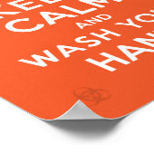 「保落ち着いて手洗い」 ポスター (角)