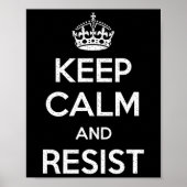 保落ち着いて抵抗するトランプおもしろいアンチ ポスター (正面)