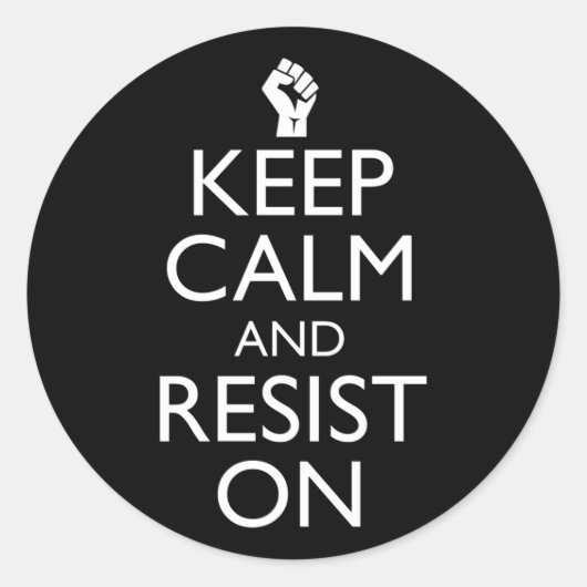 保落ち着いて抵抗する ラウンドシール (正面)