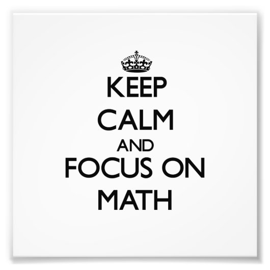 保落ち着いて数学に集中 フォトプリント (正面)