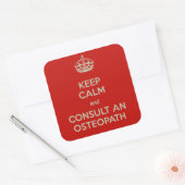 保落ち着いて整骨医に相談する スクエアシール (封筒)