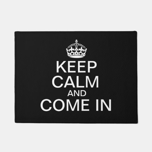 保落ち着いて来いる ドアマット (正面)