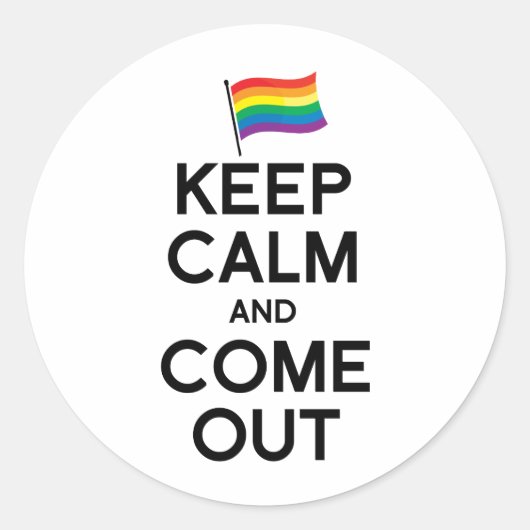 保落ち着いて来いる ラウンドシール (正面)