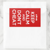 保落ち着いて浮気しない 長方形シール (バッグ)