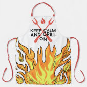 保落ち着いて焼く エプロン (正面)