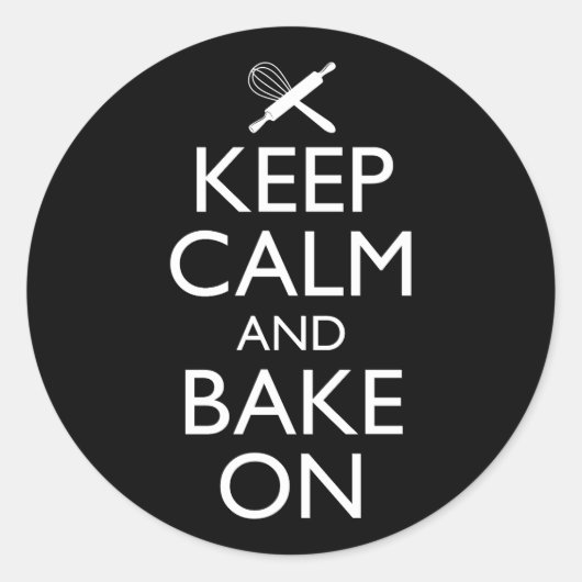 保落ち着いて焼く ラウンドシール (正面)