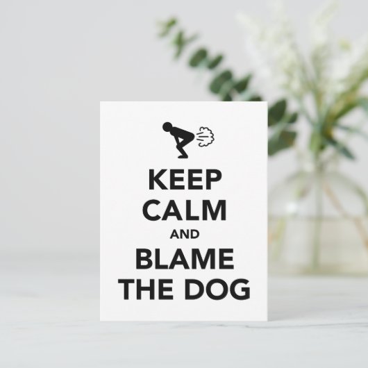 保落ち着いて犬を責める ポストカード (スタンド正面)