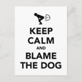 保落ち着いて犬を責める ポストカード (正面)