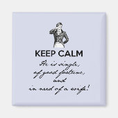 保落ち着いて独身の...ダーシー氏ヴィンテージ マグネット (正面)