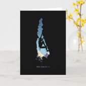 保落ち着いて登る カード (黄色い花)