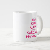 保落ち着いて皮肉を出すおもしろいこと ジャンボコーヒーマグカップ (正面右)