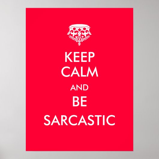 保落ち着いて皮肉を言う ポスター (正面)