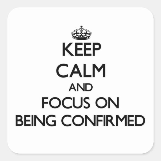 保落ち着いて確認に集中 スクエアシール (正面)