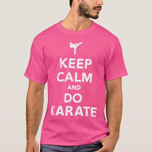 保落ち着いて空手 Tシャツ (正面)