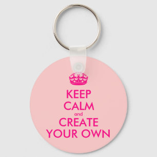 保落ち着いて自分で作る – ピンク キーホルダー