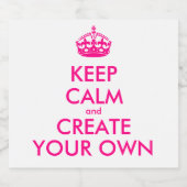 保落ち着いて自分で作る – ピンク ビールラベル (シングルラベル)