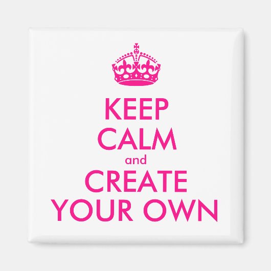 保落ち着いて自分で作る – ピンク マグネット (正面)