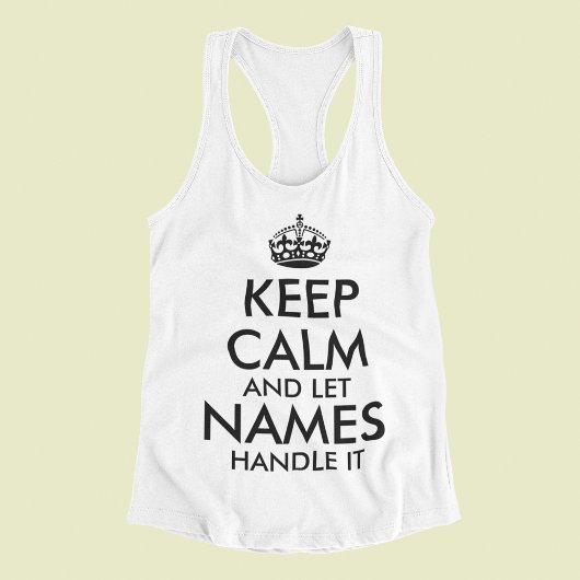 保落ち着いて自分の名前を付けカッコいいる タンクトップ