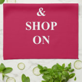 保落ち着いて買い物する キッチンタオル (折り畳み)