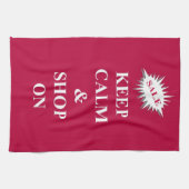 保落ち着いて買い物する キッチンタオル (横)