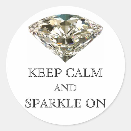 「保落ち着いて輝く」ステッカー ラウンドシール (正面)