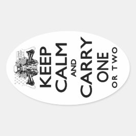 保落ち着いて運いる 楕円形シール