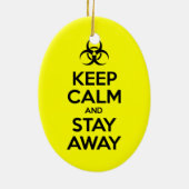 保落ち着いて遠くに セラミックオーナメント (裏面)