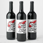 保落ち着いて酒を飲むおもしろい ワインラベル (ボトル)