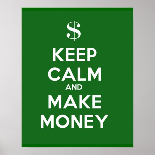 保落ち着いて金を稼ぐ ポスター (正面)