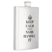 保落ち着いて鉄カスタム鋼をおもしろい扱う フラスク (右)