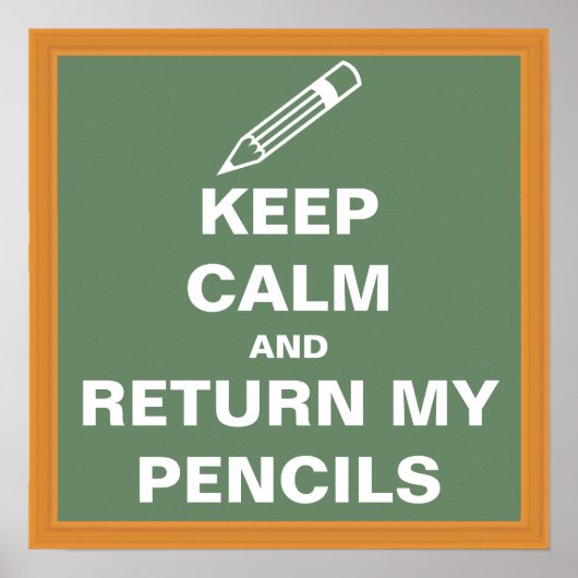 保落ち着いて鉛筆を返す ポスター (正面)