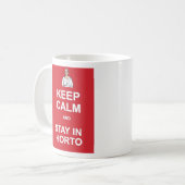 保落ち着いて馬に乗る コーヒーマグカップ (正面左)