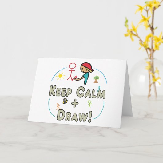 保落ち着いて カード (黄色い花)