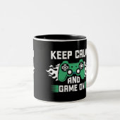 保落ち着いて ツートーンマグカップ (正面右)