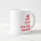 保落ち着いて、ナースが大きなサイズに対おもしろい応できるように ジャンボコーヒーマグカップ (正面右)